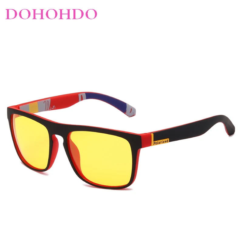 Men Night Vision Glasses Women Polarized Sunglasses Yellow Lens Anti-Glare Goggle Night Driving Sunglasses Eyewear UV400