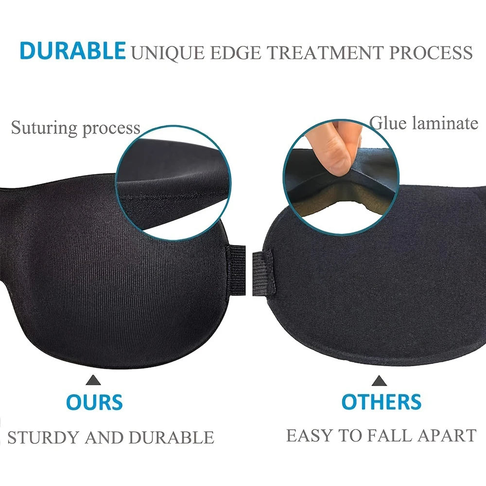 3D Concave Molded Night Sleep Mask Blindfold Sleeping Aid Soft Memory Foam Eye Mask for Sleeping Travel Blockout Light Eye Cover