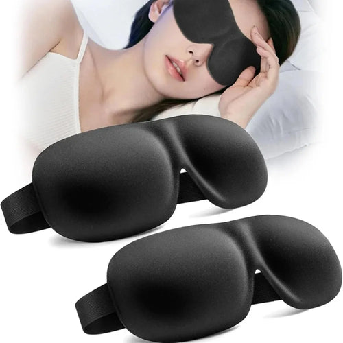 3D Concave Molded Night Sleep Mask Blindfold Sleeping Aid Soft Memory Foam Eye Mask for Sleeping Travel Blockout Light Eye Cover