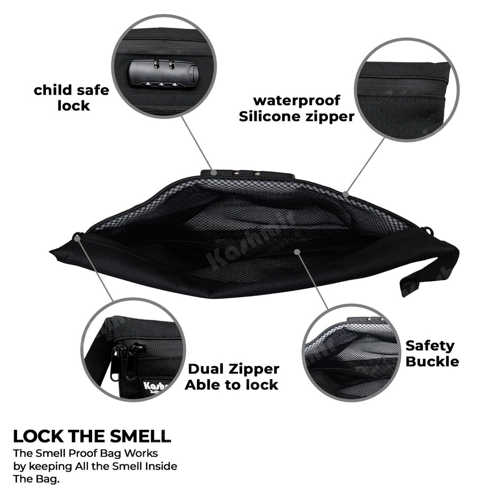 Kashmir Travel Bag Pouch 12X10 Large Money Bag Combination Lock Water Resistant