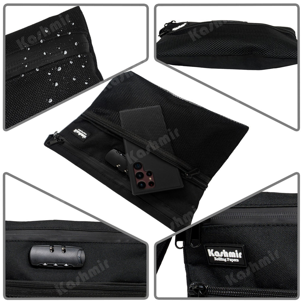 Kashmir Travel Bag Pouch 12X10 Large Money Bag Combination Lock Water Resistant