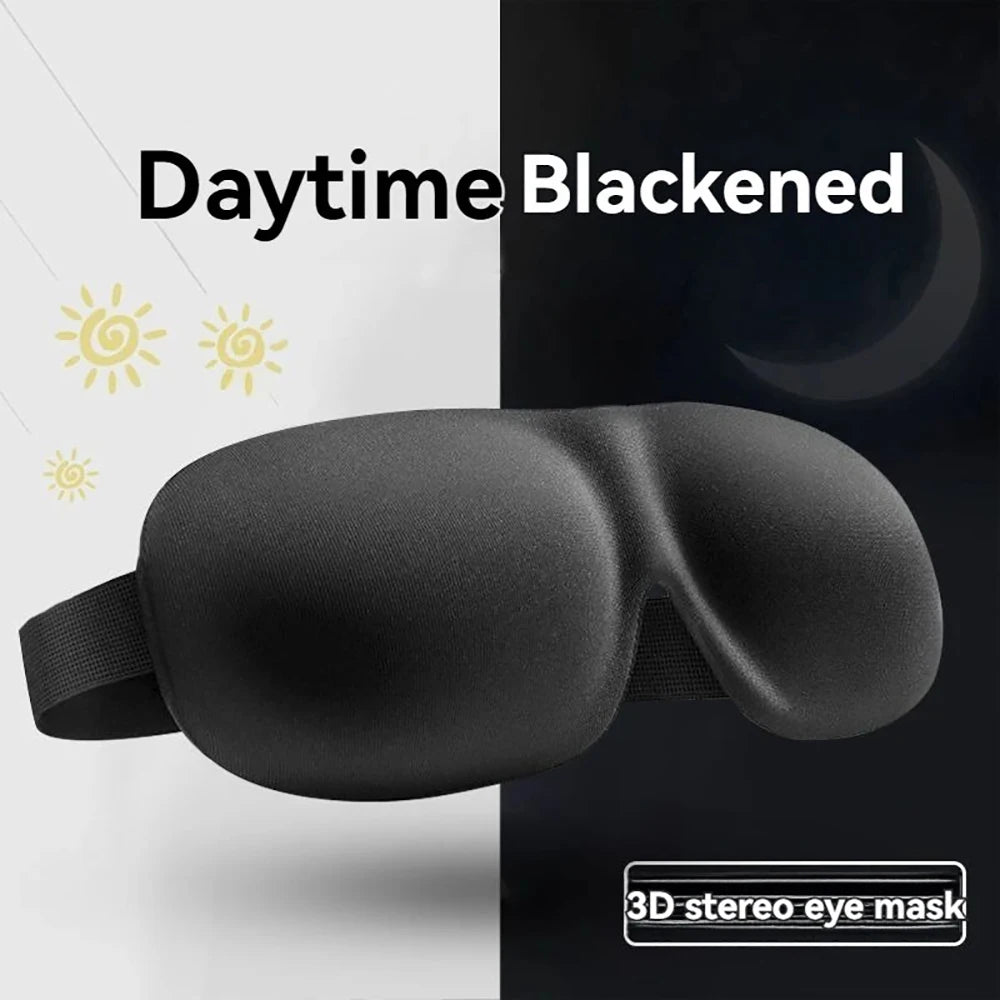 3D Concave Molded Night Sleep Mask Blindfold Sleeping Aid Soft Memory Foam Eye Mask for Sleeping Travel Blockout Light Eye Cover