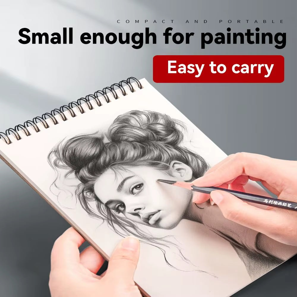 30 Sheets 8K 16K Coil Sketchbook Spiral Bound Eco-Friendly Thick Drawing Paper Acid Free A4 A5 A6 Artist Sketch Pad Oil Painting